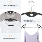 IEOKE Velvet Hangers 30 Pack: Felt Clothes Hangers Heavy Duty Shirt Sweater - Image 4
