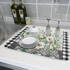 Spring Daisy Floral Dish Drying Mat - Image 6