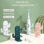 Cactus Pattern Toothbrush Holder Bathroom countertop Organizer Modern Style and - Image 3