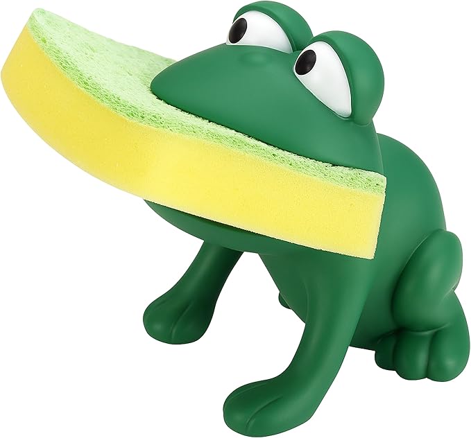 Animal Shape Novelty Kitchen Sponge Holder and Sponge Choice of Frog or Duck by Unknown