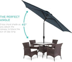 Best Choice Products 10ft Outdoor Table Compatible Steel Polyester Market Patio Umbrella w/Crank and Easy Push Button Tilt - Image 2