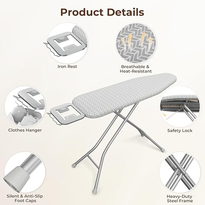 Yaheetech Foldable Ironing Board, Heavy Duty Iron Board - Image 5