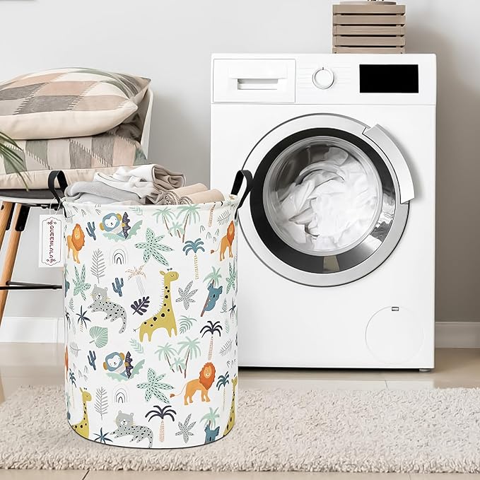 QUEENLALA Large Storage Basket, Laundry Hamper/Bathroom/Home Decor/Collapsible - Image 8