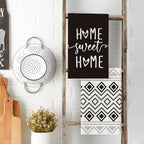 Artoid Mode Black Stripes Home Sweet Home Boho Halloween Kitchen Towels Dish - Image 3