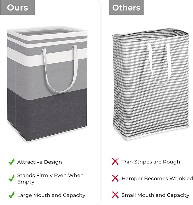 HomeHacks 4-Pack Large Laundry Basket, 75L Each Waterproof, Freestanding - Image 5