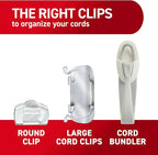 Command Round Cord Clips, Damage-Free Hanging Cable Clips, No Tools Wall Clips - Image 6