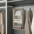 Hanging Closet Organizer, Easy Mount Foldable 3-Shelf Hanging Closet Wardrobe - Image 7