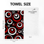 Red Black Grey White Kitchen Dish Towels Set of 4, Soft Absorbent Modern - Image 2