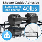 Lsnisni 10 Pack Shower Caddy Adhesive Replacement, Strong Adhesive Hooks - Image 3