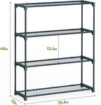 Ohuhu Plant Greenhouse Shelves 4 Tier 2 Pack Extra-Wide Stable Green House Shelving for Outdoor, 35x12x42 Inch Portable Rustproof Metal Shelf Plant Stand Rack Greenhouse Accessories - Image 2