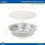Nicole Home Collection Aluminum Pans 7” Round Disposable Foil Pans - Image 2
