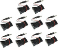 10pcs Two Wire Leads Spring Clip 9V Battery Holder Case Storage Box by Unknown