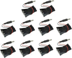 10pcs Two Wire Leads Spring Clip 9V Battery Holder Case Storage Box by Unknown