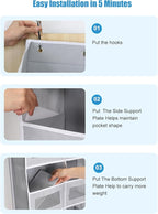 Over the Door Organizer Hanging- 10 Compartments, 80 lbs Load Behind Door - Image 9