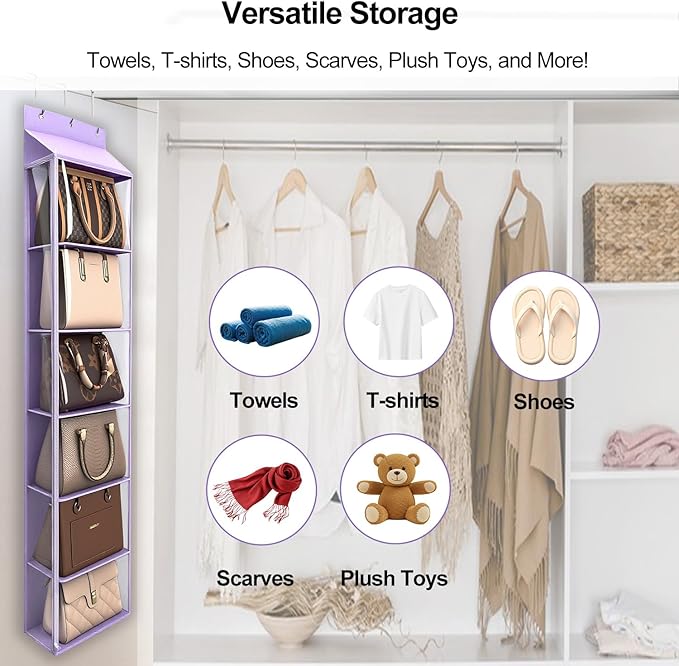 Lirex Over The Door Purse Organizer & Purse Shelf - Image 5