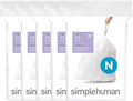 simplehuman Code N 100 Count, Dispenser Pack Custom Fit Liners, Drawstring by Simplehuman