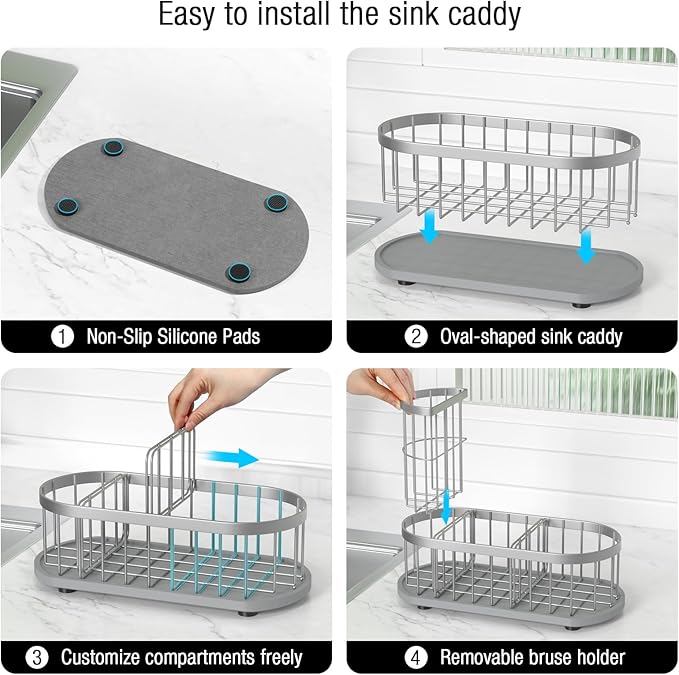 Kitchen Sink Caddy Organizer, Sponge Holder - Image 4