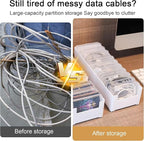 11 Case Cable Storage Box with Cable Straps and Label Stickers, Cord Organizer - Image 6