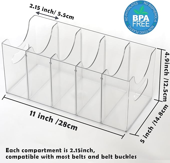Belt Organizer - Clear Stackable Belt holder - Image 7