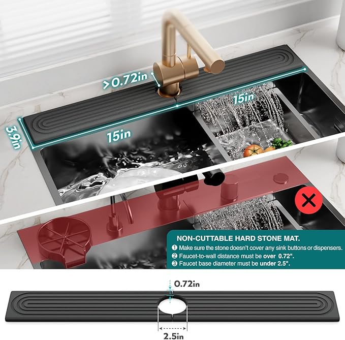 30 inch Kitchen Faucet Absorbent Mat - Image 4