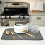 S&T INC. Dish Drying Mat, 16” x 18”, Absorbent Microfiber Kitchen Counter Mat - Image 4