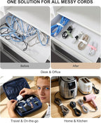 OneLeaf 16Pcs Adjustable Silicone Cable Ties, Reusable Cord Organizer - Image 2