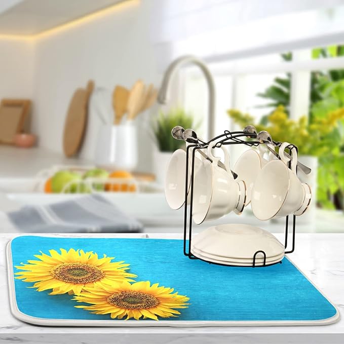 Absorbent Dish Drying Mat for Kitchen Counter - Image 5