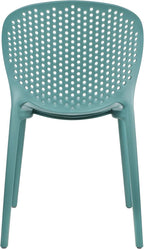 2xhome Set of 3 Patio Dining Chairs | Modern Stackable Outdoor Pool Side Chair | Weather Resistant Plastic for Yard, Porch, Balcony, Kitchen, Teal - Image 9