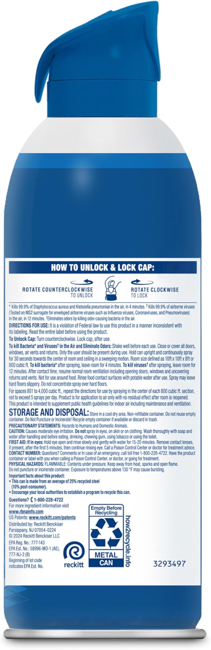 Lysol Air Sanitizer Spray with Bacterial Odor Eliminator - Image 9