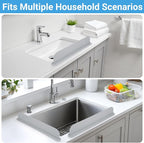 19.29 inch Kitchen Sink Splash Guard, Silicone Sink Baffle Splash Guard - Image 7