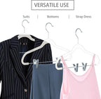 MIZGI Slim Clear Chrome Pants & Skirt Hangers – Adjustable Clips & Hooks - Image 2