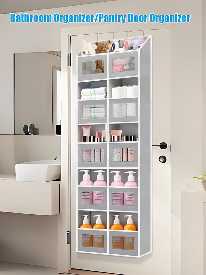 Over the Door Organizer Hanging- 10 Compartments, 80 lbs Load Behind Door - Image 7
