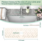 TOOVEM Silicone Faucet Splash Guard, 17.7 x 5.5 Inch Kitchen Sink Splash Guard - Image 2