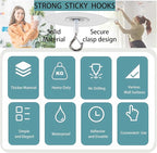 No Drilling No Hole Adhesive Hooks - Image 5