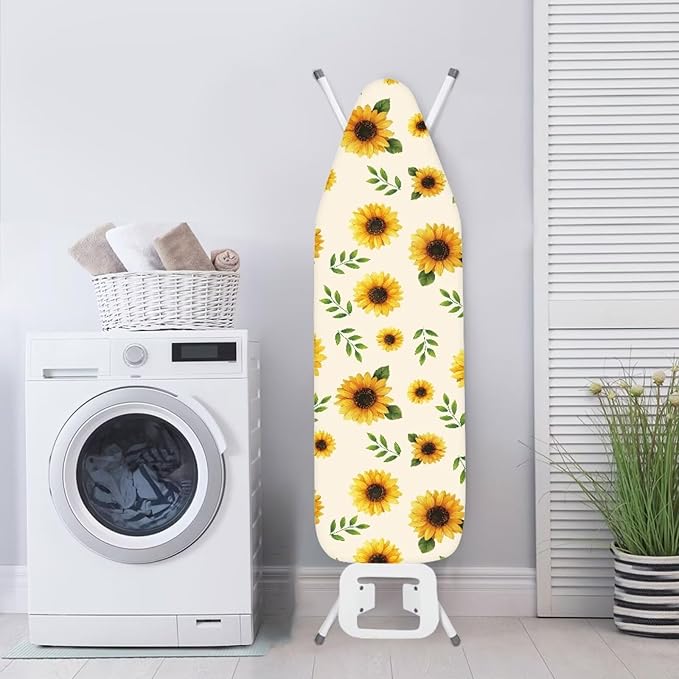 Sunflower Print Ironing Board Cover and Pad Heat Resistance & Resist Scorching - Image 3