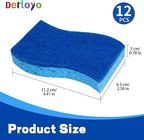 12 Count Non-Scratch Dish Sponges Kitchen, Long Lasting Cleaning Sponges - Image 2