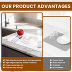 2 Pack Stone Drying Mat for Kitchen Counter, Large Diatomaceous Earth Dish - Image 6