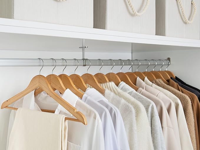 StorageWorks Wooden Hangers 30 Pack, Wood Coat Hangers - Image 2