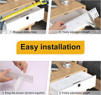 100 PCS Premium DIY Drawer Dividers, Adjustable Drawer Organizers - Image 4