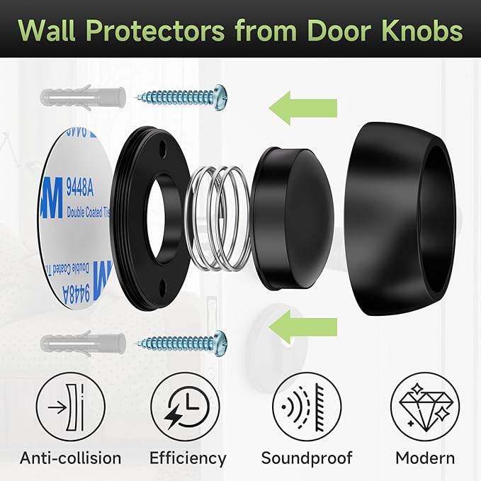 6PCS Door Stopper Wall Protector - Image 4