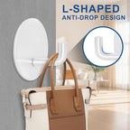 Adhesive Hooks for Bathrooms, 4 Piece Towel Hooks for Hanging Hat Robe Coat - Image 6