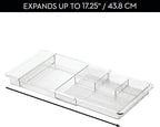 iDesign Expandable Vanity Drawer Organizer, The Clarity Collection – 11.25” to - Image 3