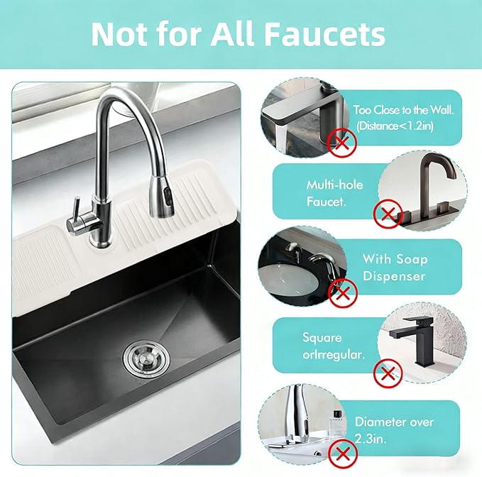 24 Inch Longer Faucet Mat, kitchen sink splash guard-Kitchen Sink Faucet Mat - Image 6