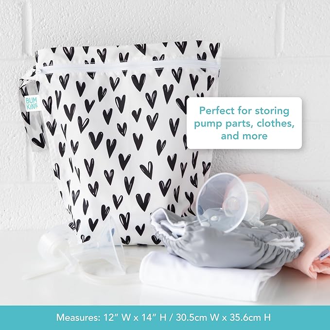 Bumkins Waterproof Wet Bag for Baby, Swim Suit, Cloth Diapers, Pump Parts - Image 5