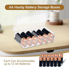 2Pcs Small Battery Case AA Holder Clear Travel Storage Box Organizer Compact - Image 3