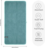 KinHwa Microfiber Hand Towels for Bathroom Soft and Absorbent Face Towels Grey - Image 2