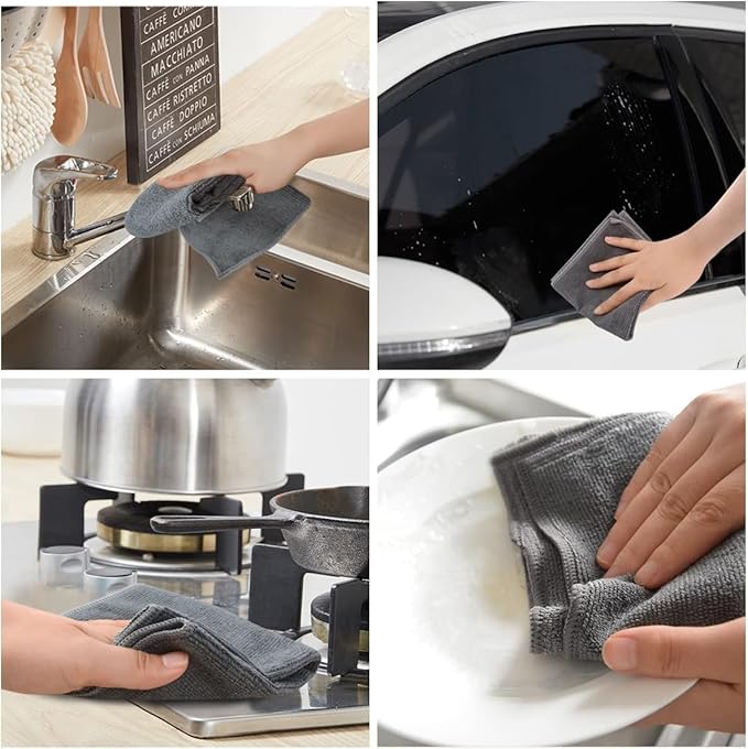 KinHwa Kitchen Washcloths for Dishes Absorbent Microfiber Dish Cloths Quick Dry - Image 3