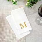 Luxenap 15.8 X 7.9 Inch Linen-Feel Guest Towels, 50 Lettered Hand Towels - Image 6