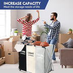 180L Large Laundry Basket, Freestanding Laundry Hamper, Collapsible Tall - Image 3