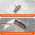BITOPE Deck Scrub Brush with Long Handle, Heavy Duty Floor Cleaning Scrubber - Image 3